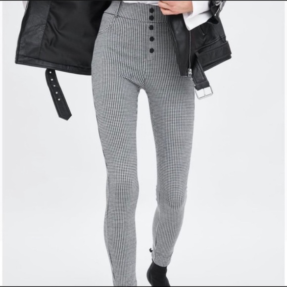 Zara Traufalic Houndstooth Leggings 